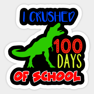 100th Day Of School Dinosaur Sticker